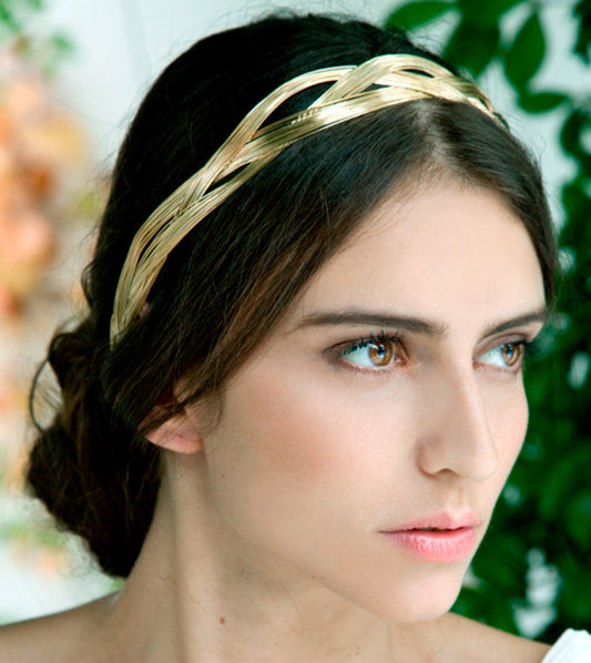 Eco Gold Headband - Wedding Headpiece